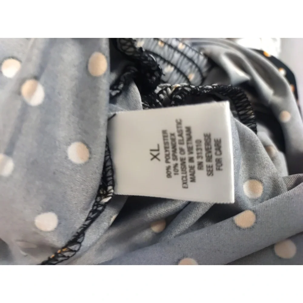 Roz & Ali‎ Black Orange White Polka Dot Sleeveless Ankle Jumpsuit Romper Size Xl